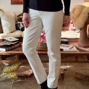 Banana Republic White Pinstripe Pants